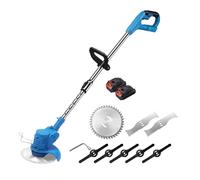 Tondeuse À Gazon Électrique sans Fil 21 V 1 500 W - Coupe-Herbe Réglable en Longueur Pliable Outils De Jardin pour Les Travaux De Coupe dans Les Jardins