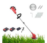 Tondeuse à gazon électrique sans fil avec fonction mulching, corps pliable, batterie et chargeur inclus, 6 hauteurs de coupe, kit de tondeuse à gazon à poussée manuelle