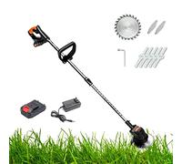 Tondeuse à gazon électrique sans fil avec fonction mulching, design pliable, batterie et chargeur inclus, 6 hauteurs de coupe, kit de tondeuse à gazon