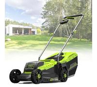 Tondeuse à gazon électrique sans fil, sans balais, jusqu'à 1/2 acre, tondeuse poussée avec réglage de la hauteur, piles et chargeur inclus