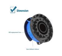 Tondeuse à gazon Greenworks série 40 V à double bobine, 1,65 mm, avec bobines remplaçables automatiquement,