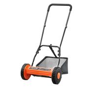 VEVOR Tondeuse à Gazon Manuelle 400 mm avec 5 Lames en Acier Bac de Ramassage