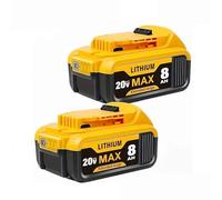 Tondeuse à gazon Perceuse électrique Remplacement de batterie au lithium 12000mAh DCB203 20V haute puissance. Compatible avec Dewalt. DCB206 DCB204 Outil électrique(8000mAh 2PCS)