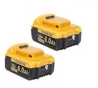 Tondeuse à gazon Perceuse électrique Remplacement de batterie au lithium de haute puissance 6000mAh DCB203 20V. Compatible avec Dewalt. DCB206 DCB204 Outil électrique(6000mAh 2PCS)