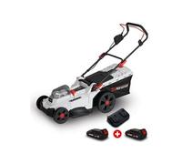 Tondeuse à gazon portative sur batterie - 40V MAX - Hauteur de coupe 6 positions avec 2 Batteries 2Ah et double chageur