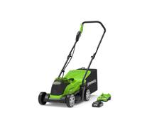 Tondeuse à gazon poussée Brushless 33cm 24V GREENWORKS - Batterie 2,0Ah - Chargeur - GD24LM33K2