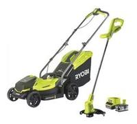 Tondeuse a Gazon RYOBI Combo 2 outils ONE : RLM18X33B40 coupebordures OLT1825M OFFER G