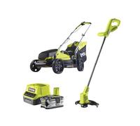 Ryobi Tondeuse à gazon, coupe-bordure et kit de batterie (1 x 4,0 Ah) RLM1833BLT1825M