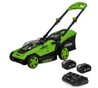 Tondeuse à gazon sans fil 40V pelouses 600m2 Inclus 2 batteries 3.0Ah + Chargeu