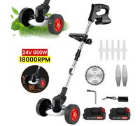 Tondeuse à gazon sans fil autotractée pour batterie Makita, coupe-herbe électrique avec roues auxiliaires, outil de désherbage de jardin 2 Battery