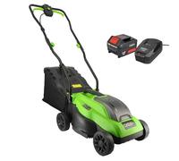 Tondeuse à gazon sans fil batterie 18V - Largeur 33cm - Hauteur coupe 25-65mm - Surface 280m² - Batterie grande capacité 4Ah