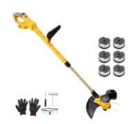 Tondeuse à gazon sans fil compatible avec Dewalt 18 V 20 V (sans batterie), 30 cm de diamètre de coupe pour débroussailleuse à batterie de jardin, alimentation automatique, 6 bobines incluses
