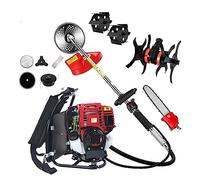 Tondeuse à Gazon sans Fil Débroussailleuse à gaz 9in1 avec GX35 Moteur à Essence 4 Temps 0.85KW Sac à Dos débroussailleuse pôle tronçonneuse avec motoculteur de Jardin