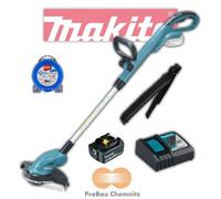 Tondeuse à gazon sans fil MAKITA DUR181Z 18V + batterie BL1850B + DC18RC + fi...