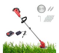 Tondeuse à gazon sans fil, tondeuse à gazon électrique, fonction mulching, corps pliable, batterie et chargeur inclus, tondeuse à gazon poussée manuelle, kit de tondeuse à gazon à 6 hauteurs de coupe