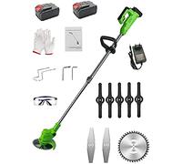 Tondeuse à Gazon sans Fil - Tondeuse électrique Portable avec Hauteur de poignée réglable pour l'entretien de la pelouse et du Jardin