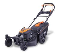 FUXTEC Tondeuse à Gazon Thermique 4 en 1 avec Roues Avant Pivotantes FX-RM5170agile - 2,9kW | Largeur de Coupe 51cm | 25mm-75mm Bac 60L, Mulching & éjection latérale