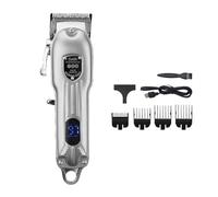 Tondeuse à huile électrique à écran LCD haute puissance pour barbier à domicile - Style professionnel - Chargement USB