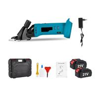 Tondeuse à Laine Électrique Sans Fil 21V, Moteur BL, 6 Vitesses, 3500RPM, 2 Batteries,Compatible avec Batteries 18V,Kit Complet Cisaille à Laine électrique,pour Moutons, Chèvres (B)