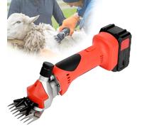 Tondeuse À Moutons Électrique Professionnelle Sans Fil 450 W, Lame À Dents 9/13, Avec Balai De Charbon, Brosse De Nettoyage Et Réservoir D'huile, Couteau À Laine Rouge Pour Moutons,9 teeth