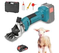 Tondeuse à Moutons Sans Fil, Tondeuse électrique à Laine De 1300 W Avec Réglage De 6 Vitesses Et Lame à 13 Dents, Tondeuse Pour Moutons Avec Réglage De L'espacement Des Lames Pour Ton Green 1 battery
