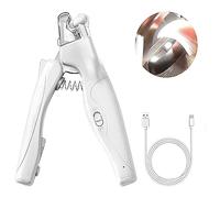 Tondeuse à ongles pour animaux domestiques avec lumière LED pour chats et chiens et griffes de toilettage Ensemble professionnel sûr avec piège à ongles et lime électriques à capteur rapide
