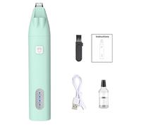 Tondeuse à pattes de chien avec lumière LED, kit de toilettage pour chien à faible bruit, tondeuse sans fil pour chiens, chats, pattes, yeux, oreilles, visage vert