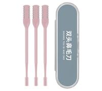 Tondeuse à poils de | 3X Tondeuse à cheveux pour narines en acier inoxydable | Outil de rasage Portable, ciseaux à poils de Double face pour hommes et femmes, voyage en plein air