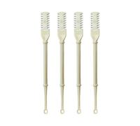Tondeuse à poils de nez à double tête, 4 pièces 2 en 1 pour épilation manuelle du nez et des oreilles, rotation à 360 °, essentiels de voyage pour homme et femme, kit de toilettage personnel (jaune