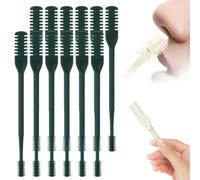 Tondeuse à poils de nez double face unisexe 2025, épilateur de poils de nez rotatif manuel à 360°, pour une utilisation quotidienne à la maison et en voyage(Dark Green,12 Pcs)