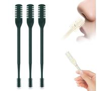 Tondeuse à poils de nez double face unisexe 2025, épilateur de poils de nez rotatif manuel à 360°, pour une utilisation quotidienne à la maison et en voyage(Dark Green,3 Pcs)