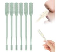 Tondeuse à poils de nez double face unisexe 2025, épilateur de poils de nez rotatif manuel à 360°, pour une utilisation quotidienne à la maison et en voyage(Green,6 Pcs)