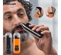 Tondeuse à poils de nez électrique Rechargeable pour hommes, rasoir pour sourcils, Mini tondeuse à cheveux Portable de poche noir