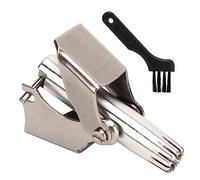 Tondeuse à Poils de Nez, épilateur Manuel en Acier Inoxydable sans Piles, Lame Lavable à 12 Tranchants et Coupe Rotative à 360°, épilation des Poils des Oreilles et du Nez