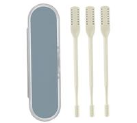 Tondeuse à poils de nez manuelle pour hommes et femmes, coupe-poils nasaux rotatif à 360° double tête, lavable en acier inoxydable avec poignée antidérapante et étui de voyage, jaune