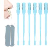 Tondeuse à Poils De Nez Portable Pour Hommes Et Femmes, Couteau Double Face Pivotant à 360°, Indispensable Pour Les Voyages En Famille. blue 6 piezas