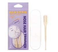 Tondeuse à poils de nez - Tondeuse nasale 2 en 1, instrument de rasage manuel pour narines, boîte de rangement en acier inoxydable de qualité supérieure, toiletteur d'hygiène portable | Coiffure du ne