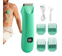 Tondeuse À Poils Du Corps - 14x3.7 Cm Soin Personnel Électrique | Avec Affichage Numérique Tondeuse Masculine USB Pour Zones Intimes, Pu isselles, Poitrine, Bras, Jambes, Rasage Silencieux