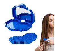 Tondeuse à pointes fendues, brosse à ciseaux avec miroir | en forme de cœur - pour la routine quotidienne, l'extérieur, les voyages, la maison, l'entretien rapide du toilettage personnel