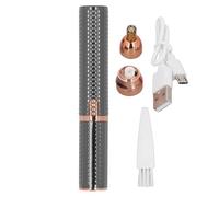 Tondeuse à sourcils électrique 3 en 1, épilateur facial rechargeable par USB pour femmes avec 2 têtes remplaçables, matériau ABS portable sûr et efficace (Noire)