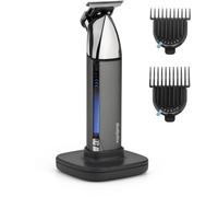 BaByliss Super-X Tondeuse Barbe - Outil de grooming professionnel avec lame T squelette en acier japonais, écran digital, batterie lithium-ion, 5 h d’autonomie sans fil, étanche, T996E