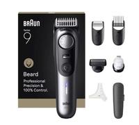 Braun BeardTrimmer 9 BT9520 tondeuse à barbe Batterie 52 2 cm Mouillé & sec Noir, Gris