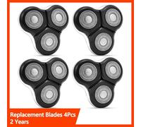 Tondeuse Barbe Homme Têtes de rasage de rechange pour hommes 3 lames de barbe de rechange 4D tête supplémentaire flottante en acier inoxydable étanche