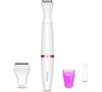 Tondeuse bikini, rasoir électrique pour femme avec peigne, tondeuse à cheveux sans fil, feuille flottante pour utilisation à sec, rasoir personnel à piles pour femme fille, poils pubiens