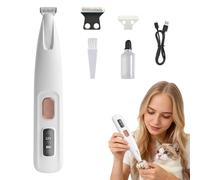 Tondeuse Chat, Tondeuse Pour Chat, Tondeuse Électrique De Précision Ultra-Silencieuse, Lames Sûres et Hypoallergéniques, Ne Blessera Pas Votre Chat, USB Rechargeable