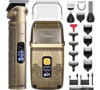 Tondeuse Cheveux 4 en 1 + Rasoir Electrique à feuilles HATTEKER Pour Hommes G