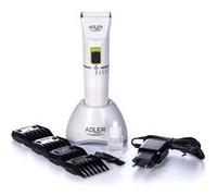 Adler Europe Tondeuse à cheveux AD2827 – Tête en titane, Batterie/Câble, Blanc