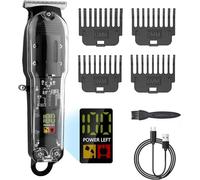 Tondeuse Cheveux Hommes, Tondeuse Barbe Homme Professionel, Rasoir Electriques Hommes Écran LED, Sans Fil Tondeuse Precision Rechargeable pour les Enfant et la Famille