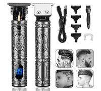 Tondeuse Cheveux Hommes, Tondeuse Barbe Rasoir Electriques Hommes, USB Sans Fil Tondeuse à Cheveux Professionnelle pour Domestique et Salon de Coiffure avec 3 Peignes de Guidage, Écran à LED