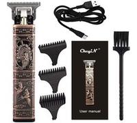 Tondeuse homme Ckeyin Tondeuse cheveux professionnelle rasoir de coiffeur finition contours de bord hair cut rechargeable+3 peignes limites